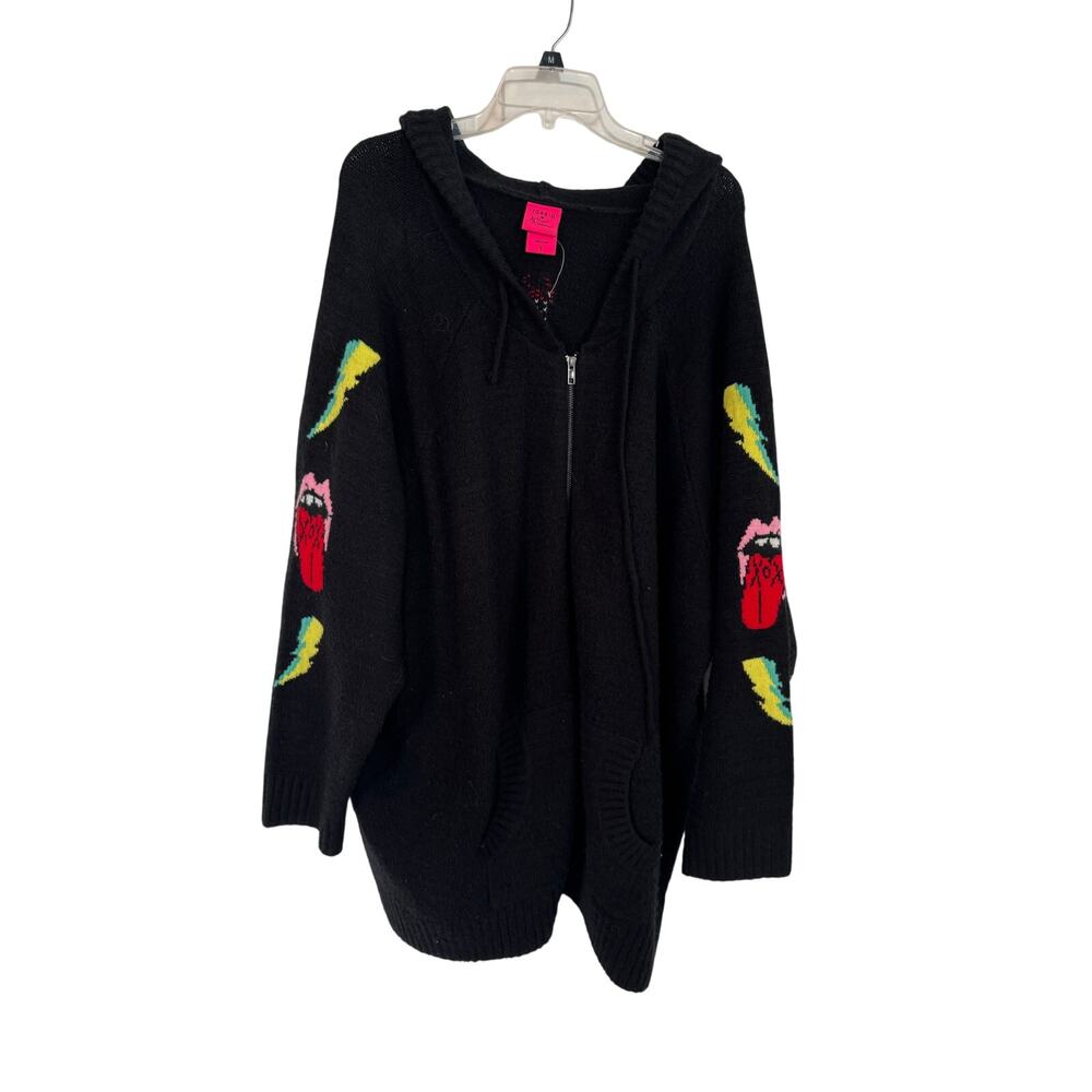 Torrid Betsey Johnson Maximalist Zip Up Sweatshirt Black Heart Dagger Size 5X